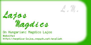 lajos magdics business card